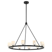 Fusion 12 Light Chandelier Alabaster