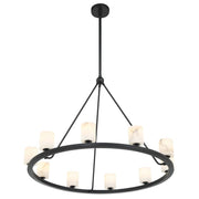 Fusion 12 Light Chandelier Alabaster