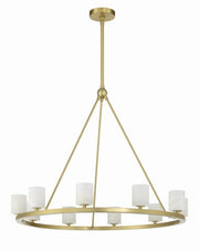 Fusion 12 Light Chandelier Alabaster