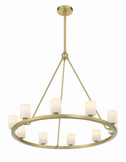 Fusion 12 Light Chandelier Alabaster