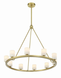 Fusion 12 Light Chandelier Alabaster