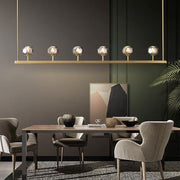 Kristing Cristal Linear Chandelier Smoke 60