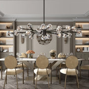 Kristing Smoke Crystal Oval Chandelier D72