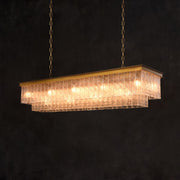 Jasper Glass Rectangular Chandelier