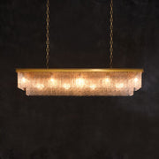 Jasper Glass Rectangular Chandelier