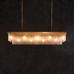 Jasper Glass Rectangular Chandelier