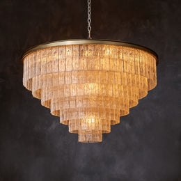 Jasper Glass Round Chandelier