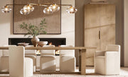 Bratle Clear Glass Mobile Linear Chandelier