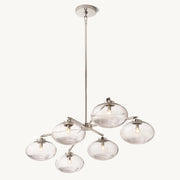 Bratle Clear Glass Mobile Linear Chandelier