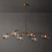Bratle Clear Glass Mobile Linear Chandelier