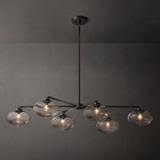 Bratle Clear Glass Mobile Linear Chandelier