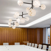 Carol Sphere Delight-Modern Artistic Alabaster Chandelier Light