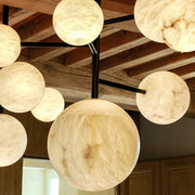 Carol Sphere Delight-Modern Artistic Alabaster Chandelier Light