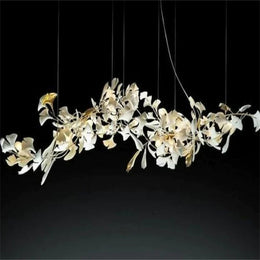 Ceramic Ginkgo Luxury Branch Chandelier 