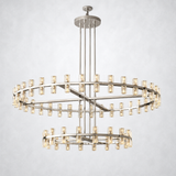 Arcanie Crystal Shades 2-tier Round Chandelier 60''