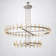 Arcanie Crystal Shades 2-tier Round Chandelier 60''