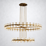 Arcanie Crystal Shades 2-tier Round Chandelier 60''