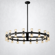 Arcanie Crystal Shades Round Chandelier 36