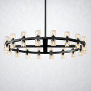 Arcanie Crystal Shades Round Chandelier 36
