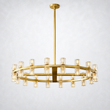 Arcanie Crystal Shades Round Chandelier 36