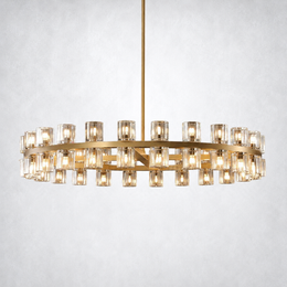 Arcanie Crystal Shades Round Chandelier 48