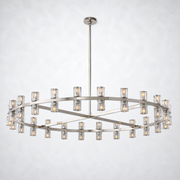 Arcanie Crystal Shades Round Chandelier 48
