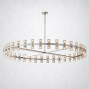 Arcanie Crystal Shades Round Chandelier 60