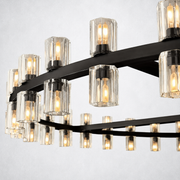 Arcanie Crystal Shades Round Chandelier 60
