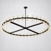 Arcanie Crystal Shades Round Chandelier 60