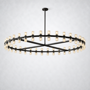 Arcanie Crystal Shades Round Chandelier 60