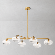 Bratle Clear Glass Mobile Linear Chandelier