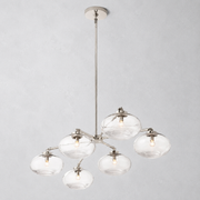 Bratle Clear Glass Mobile Linear Chandelier