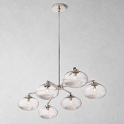 Bratle Clear Glass Mobile Linear Chandelier