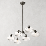 Bratle Clear Glass Mobile Linear Chandelier