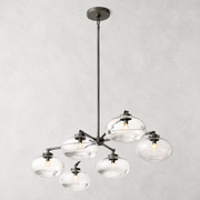 Bratle Clear Glass Mobile Linear Chandelier