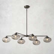 Bratle Clear Glass Mobile Linear Chandelier