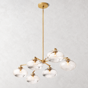 Bratle Clear Glass Mobile Linear Chandelier