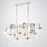 Bratle Clear Glass Linear Chandelier 54