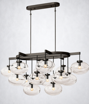 Bratle Clear Glass Linear Chandelier 54