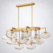 Bratle Clear Glass Linear Chandelier 54