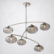 Bratle Clear Glass Mobile Round Chandelier