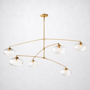 Bratle Clear Glass Mobile Round Chandelier