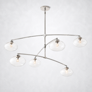 Bratle Clear Glass Mobile Round Chandelier