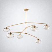 Bratle Clear Glass Mobile Round Chandelier