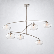 Bratle Clear Glass Mobile Round Chandelier