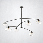 Bratle Clear Glass Mobile Round Chandelier