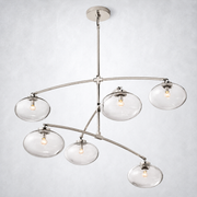 Bratle Clear Glass Mobile Round Chandelier