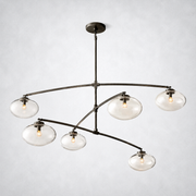 Bratle Clear Glass Mobile Round Chandelier