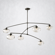 Bratle Clear Glass Mobile Round Chandelier