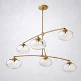 Bratle Clear Glass Mobile Round Chandelier